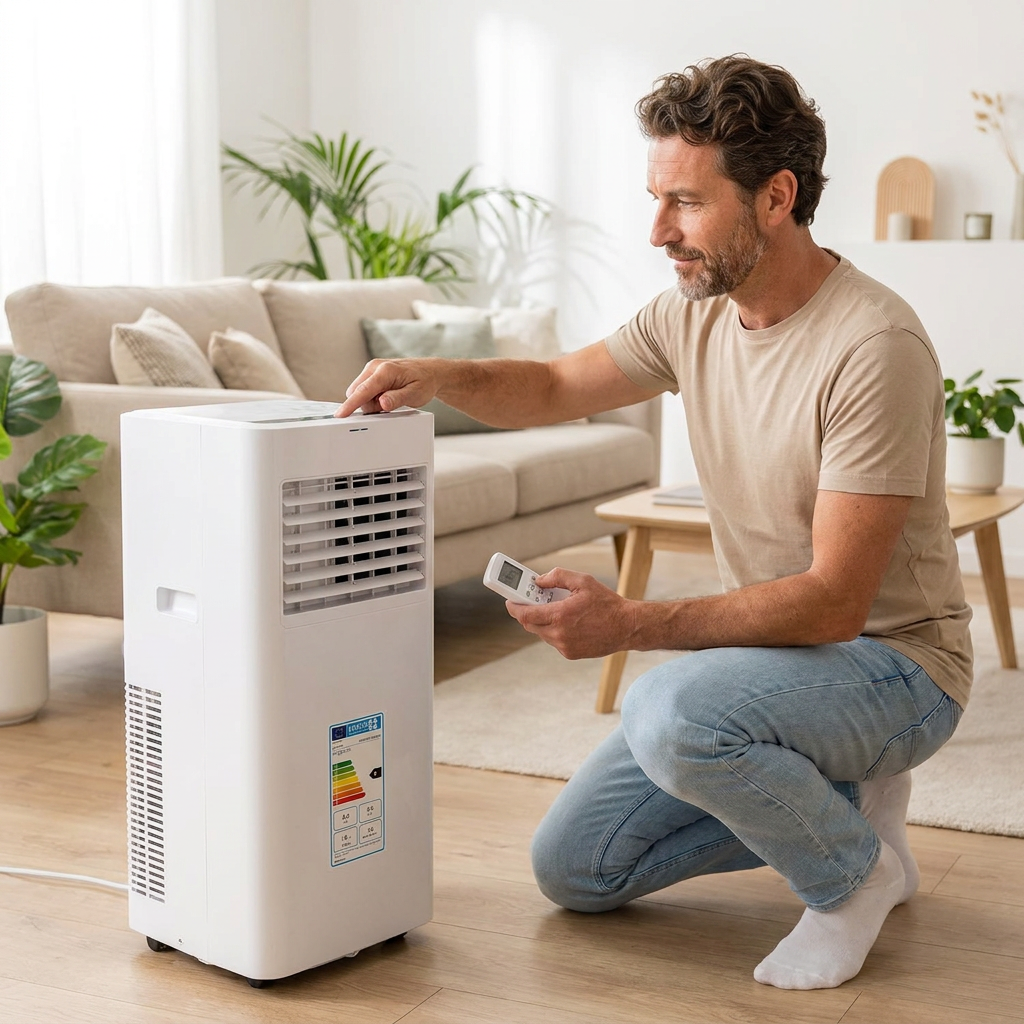 Climatiseur Mobile WOOX 4 en 1 | 9000/14000 BTU | Froid & Chaud